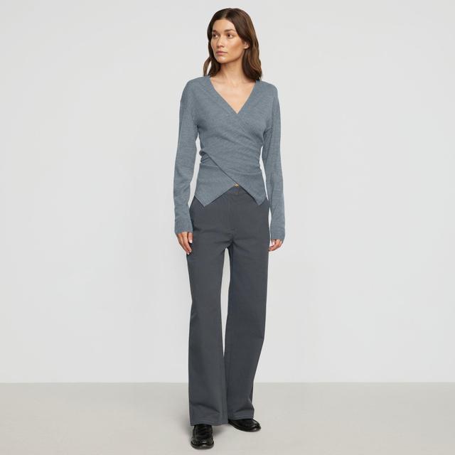 Eleni Contrast-Stitch Straight Leg Pant Product Image