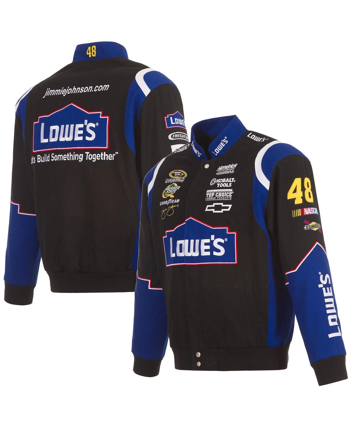 Jh Design Mens Black Jimmie Johnson Lowes Twill Driver Uniform Full-Snap Jacket - Black Product Image