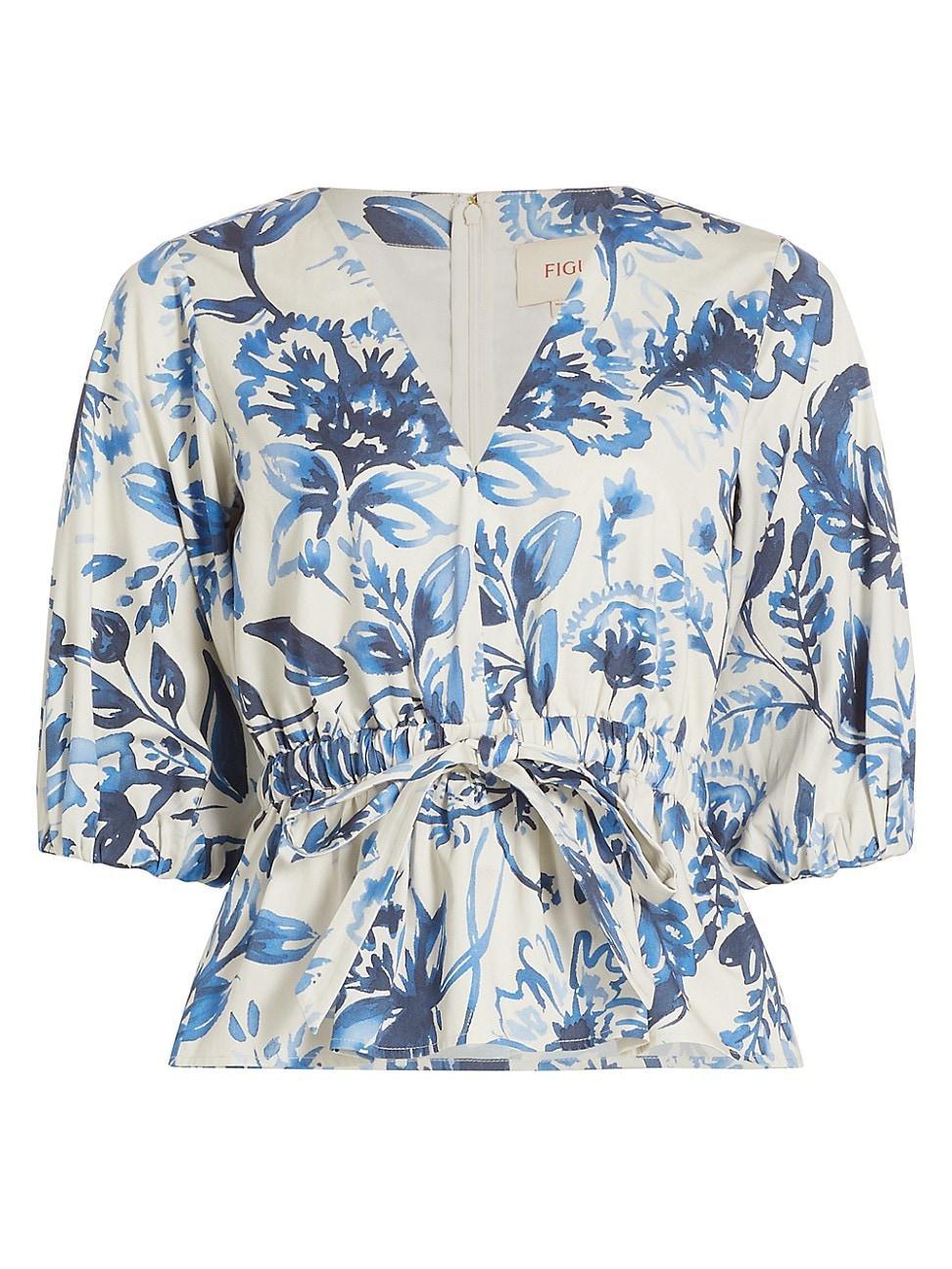 Womens Joyce Floral Drawstring Top Product Image