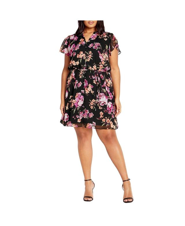 City Chic Womens Christa Print Dress Product Image