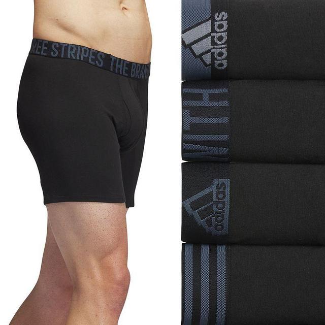 Mens adidas 4-Pack Stretch Cotton Boxer Briefs Product Image