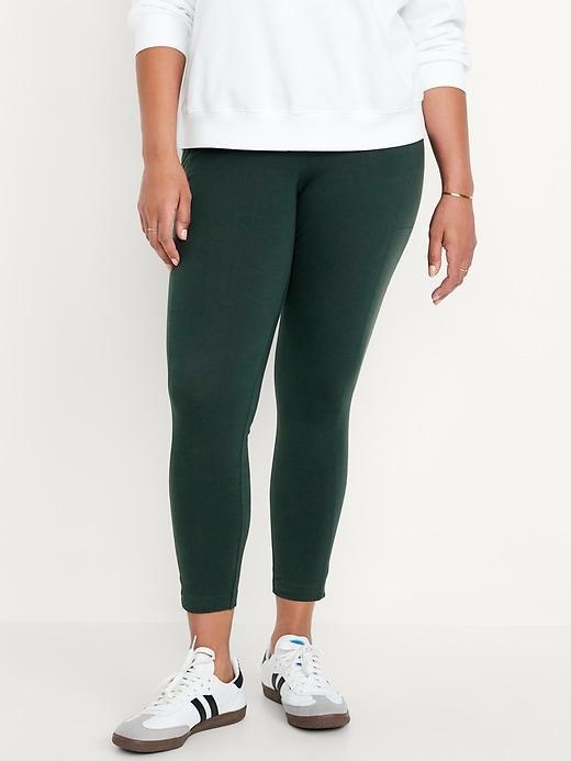 High-Waisted Side Pocket 7/8 Leggings Product Image