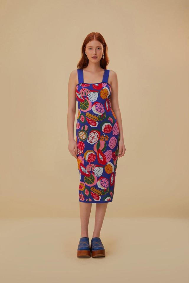 FARM Rio Colorful Fruit Salad Sleeveless Sweater Dress Product Image