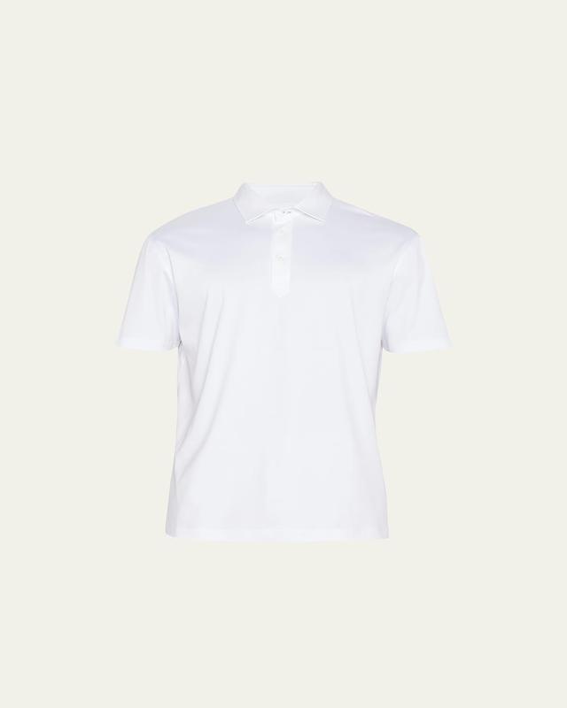 Mens Cotton Jersey Basic Fit Polo with Shirt Style Collar Product Image