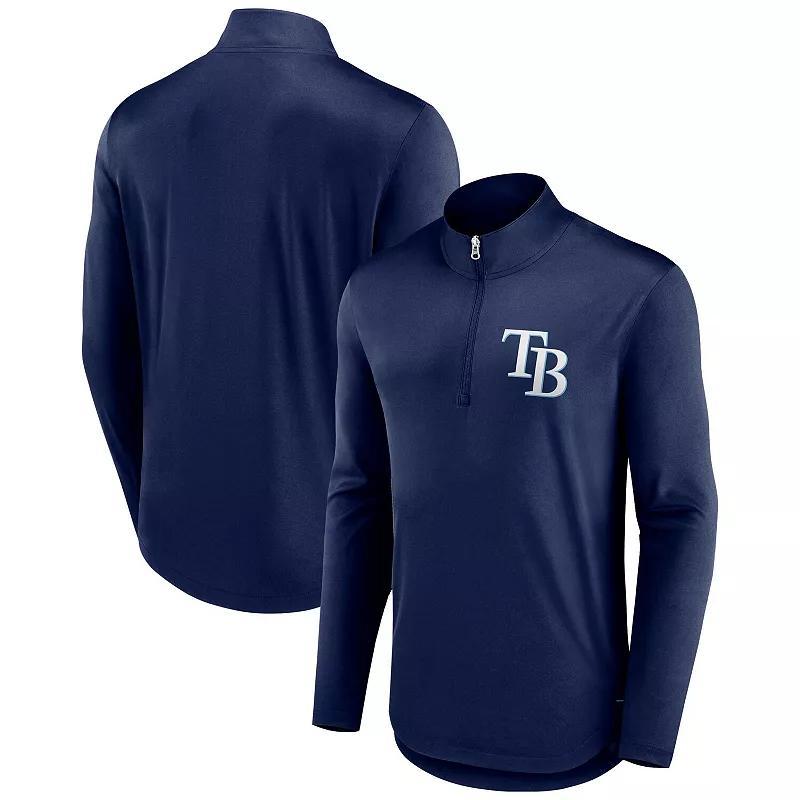 Mens Fanatics Branded Tampa Bay Rays Tough Minded Quarter-Zip Jacket Blue Product Image