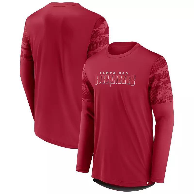 Mens Fanatics Branded /Pewter Tampa Bay Buccaneers Square Off Long Sleeve T-Shirt Product Image