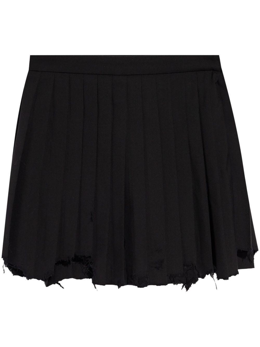 BALENCIAGA High-waisted Pleated Mini Skirt In Black Product Image