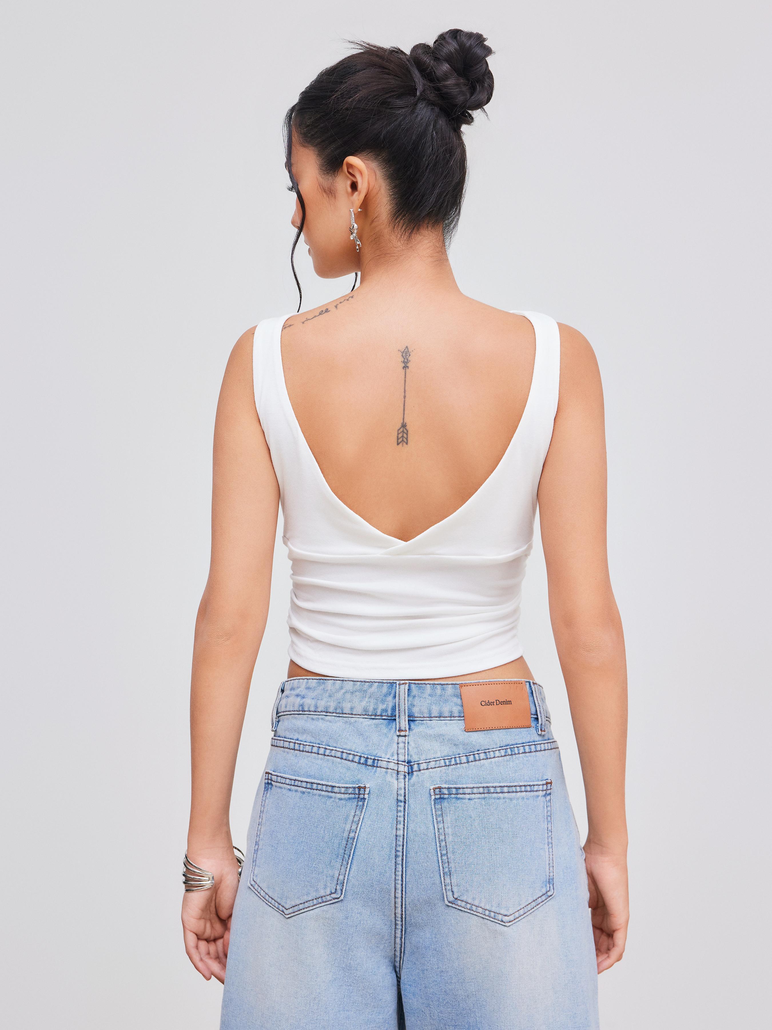 Boat Neckline Solid Ruched Tank Top Product Image