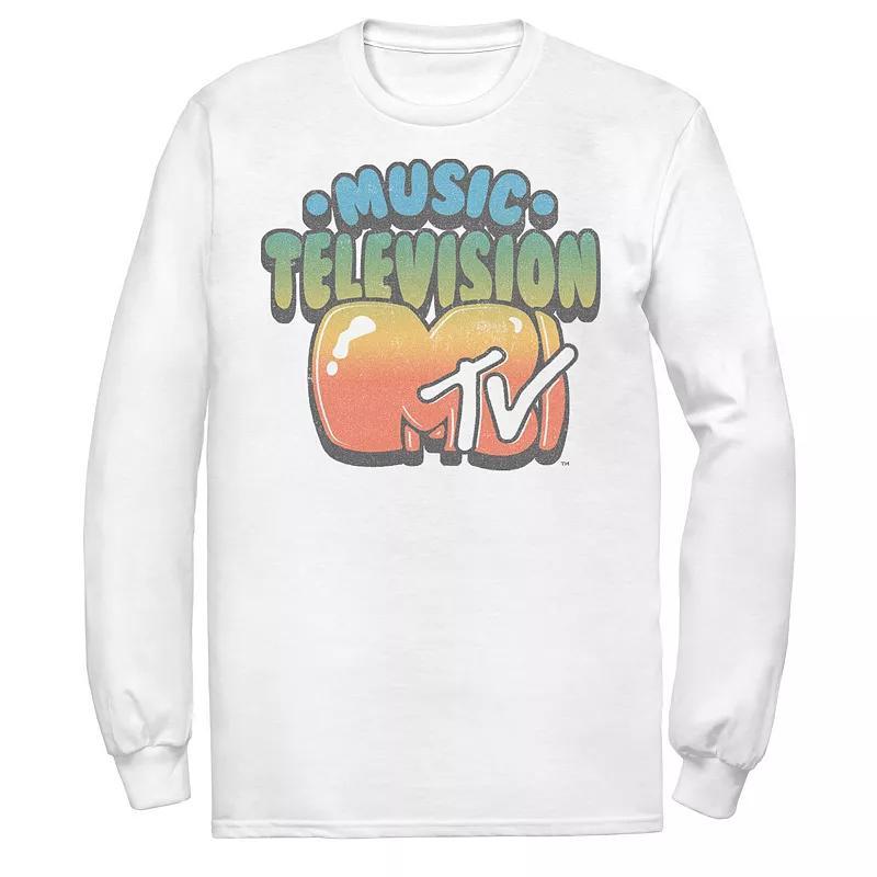 Mens MTV Logo Bubble Balloon Font Style Tee Product Image