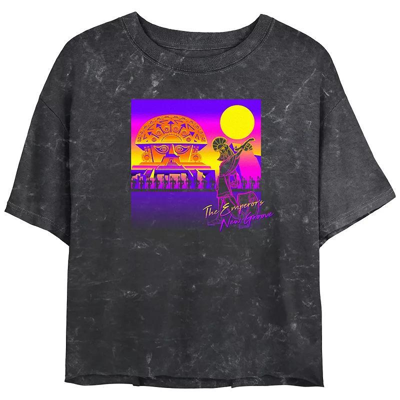 Disneys The Emperor New Groove Kuzcos Palace Juniors Cropped Graphic Tee Top Mineral Wash Juniors Graphic Tee, Womens Product Image