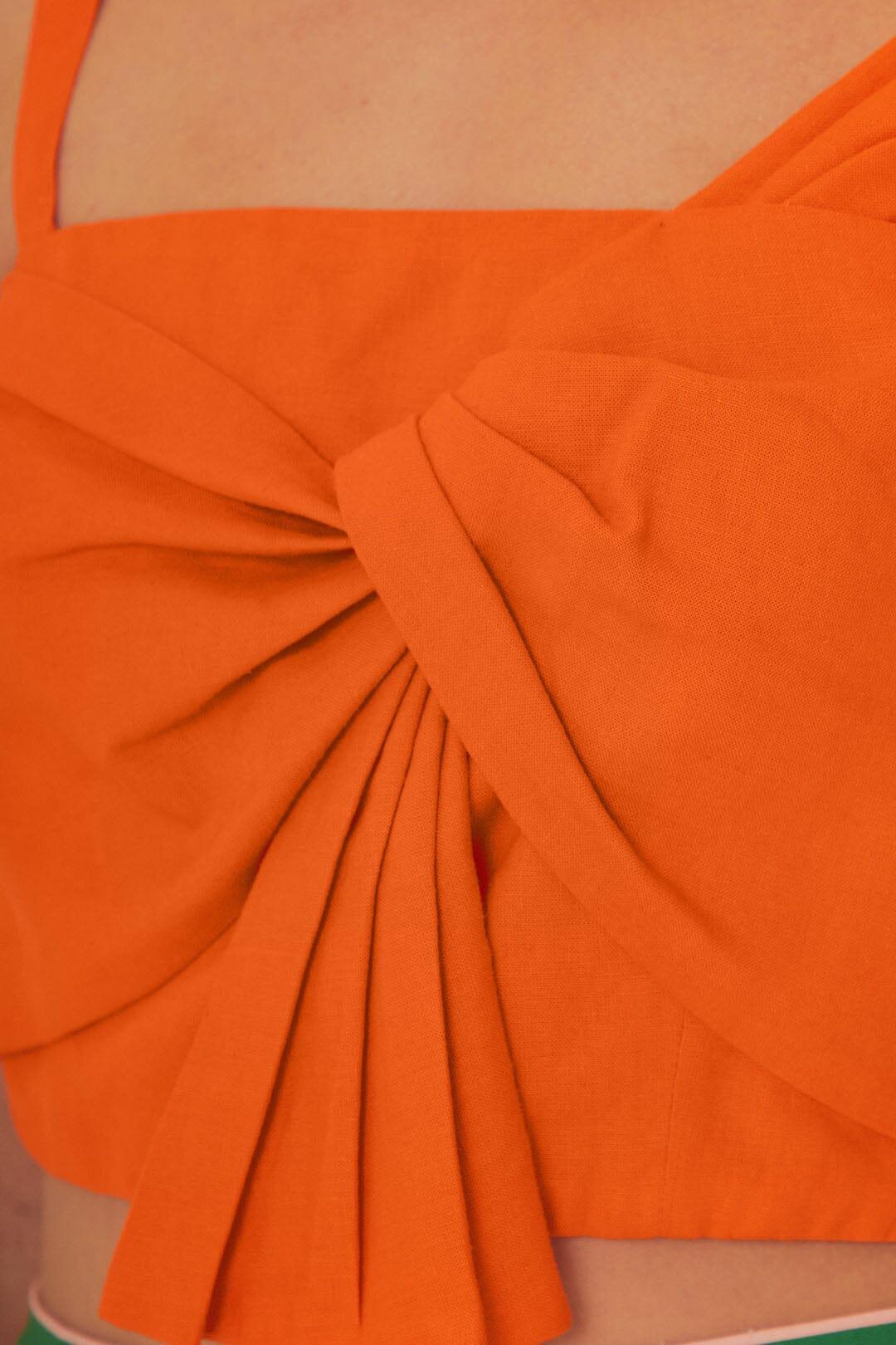 Orange Front Bow Top Product Image