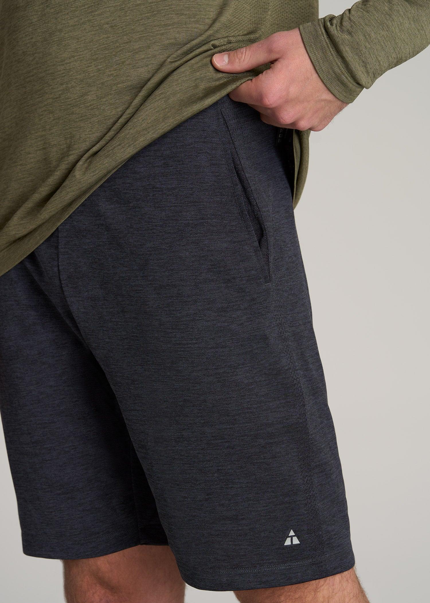 A.T. Performance Engineered Athletic Shorts for Tall Men in Charcoal Mix Male Product Image