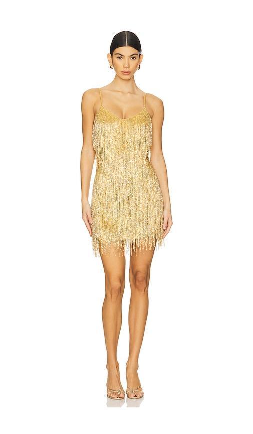 Beaded Fringe Mini Dress Product Image