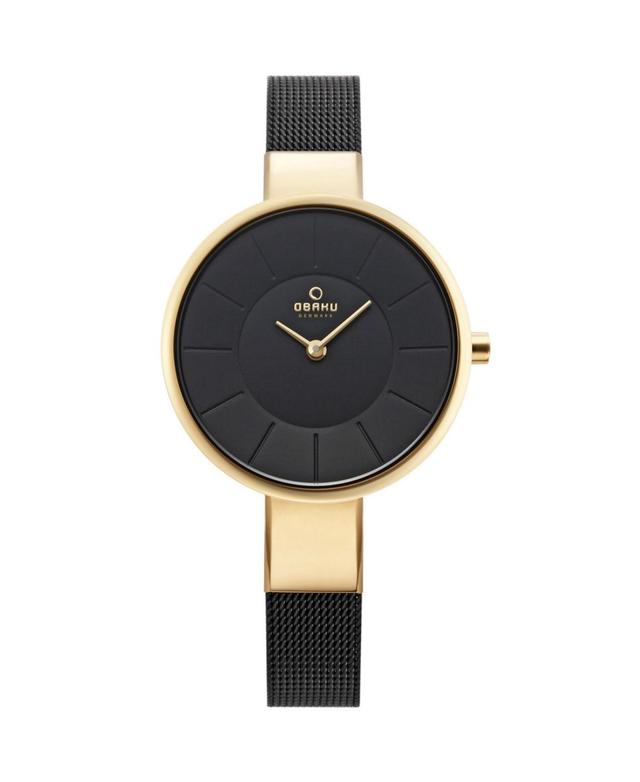 Obaku Womens Classic Black Dial Watch - V149LXGBMB - Black Product Image