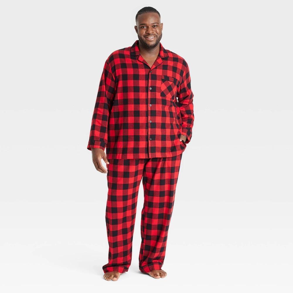 Mens Big & Tall Buffalo Check Flannel Holiday Matching Family Pajama Set - Wondershop 5XLT Product Image