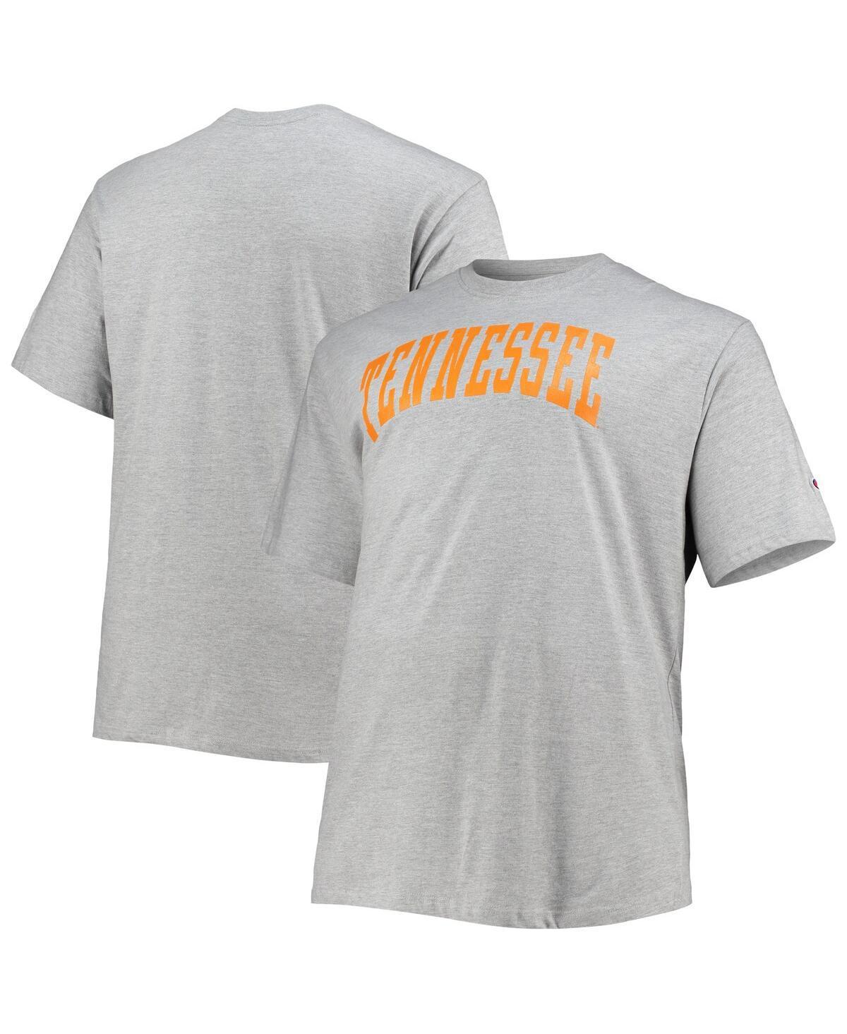 Mens Champion Heathered Gray Tennessee Volunteers Big and Tall Arch Team Logo T-shirt Product Image