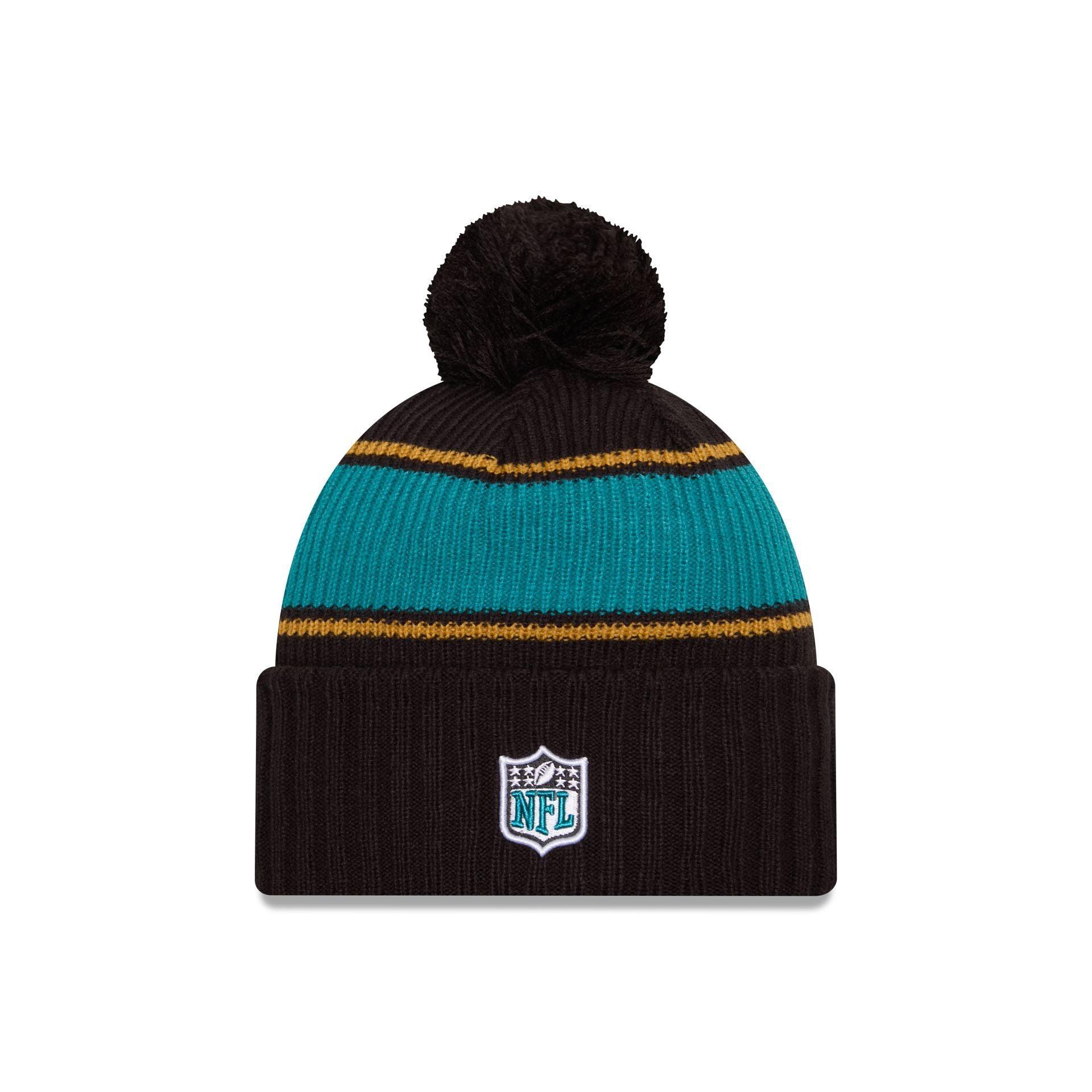 Jacksonville Jaguars 2024 Cold Weather Black Pom Knit Hat Male Product Image