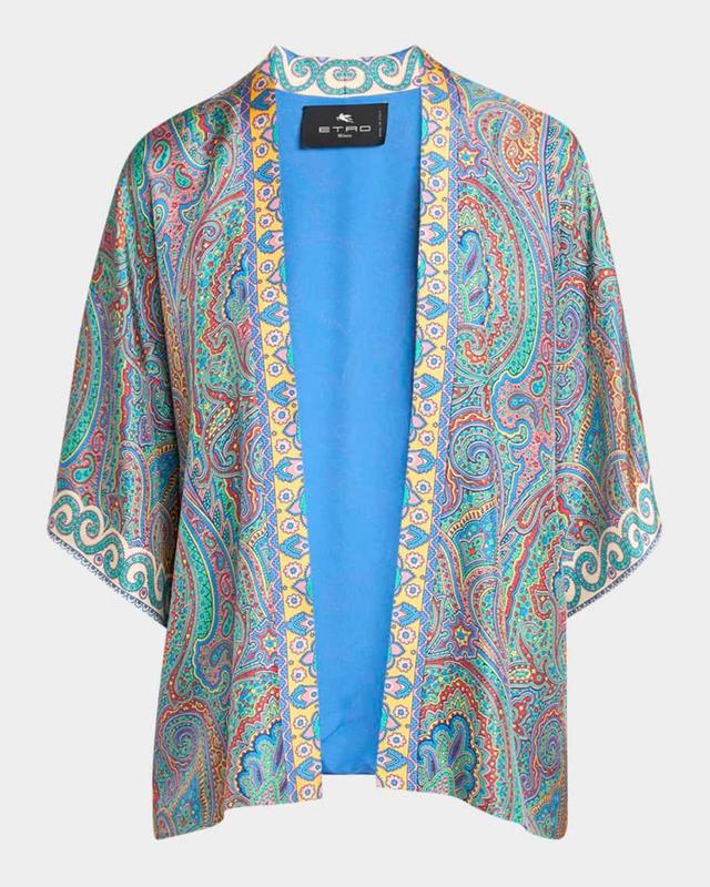 Kesa Arnica-Print Silk Robe Product Image