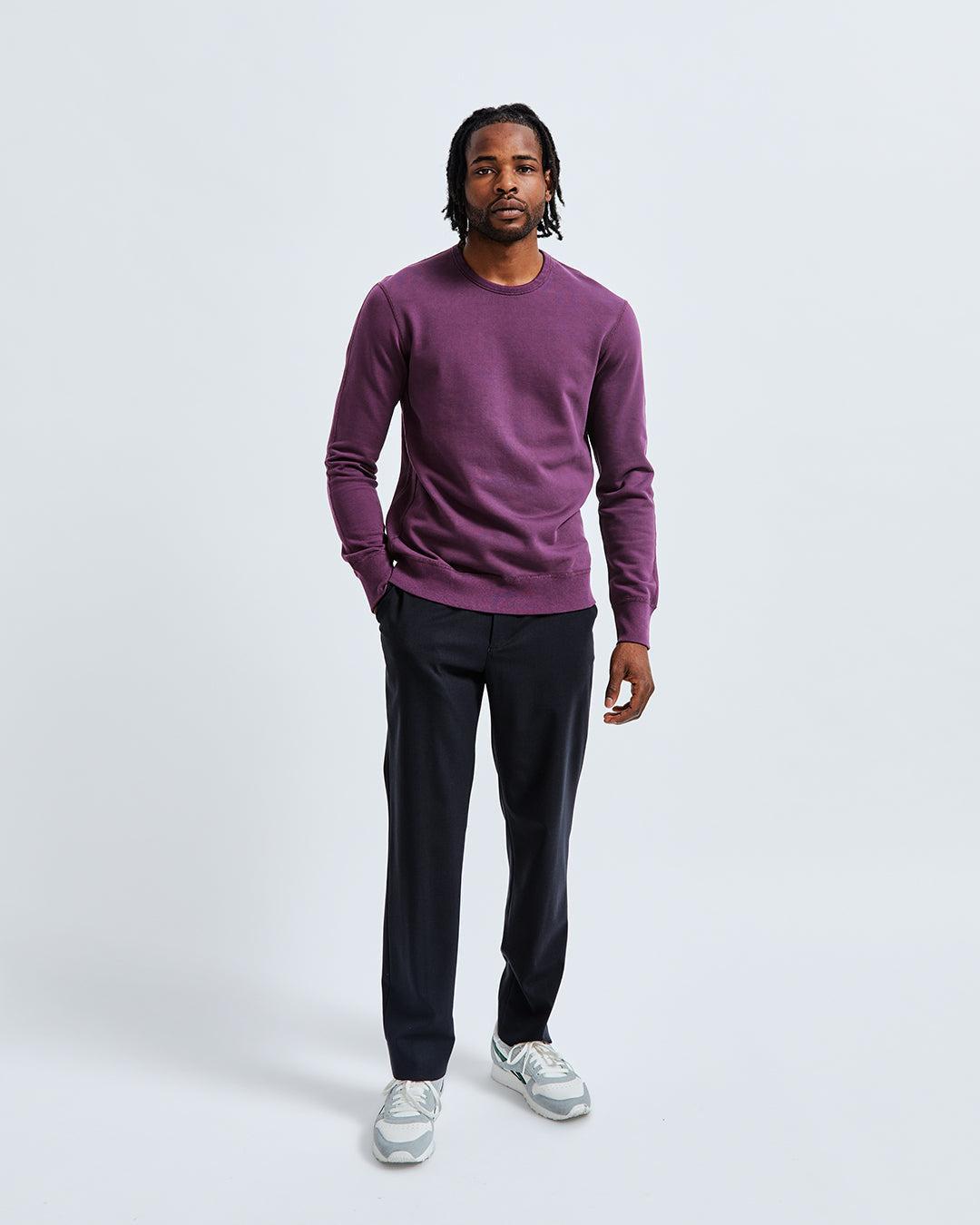 Midweight Terry Slim Crewneck Male Product Image