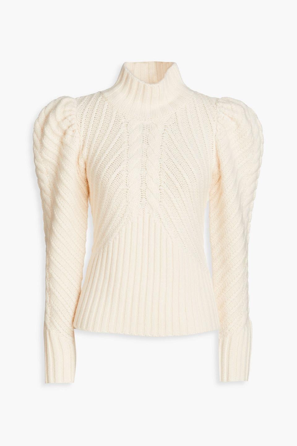 Rollkragenpullover Aus Einer Gerippten Kaschmirmischung In Cream product image