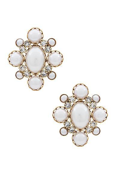 Jennifer Behr Jubilee Earrings in Metallic Gold. Product Image