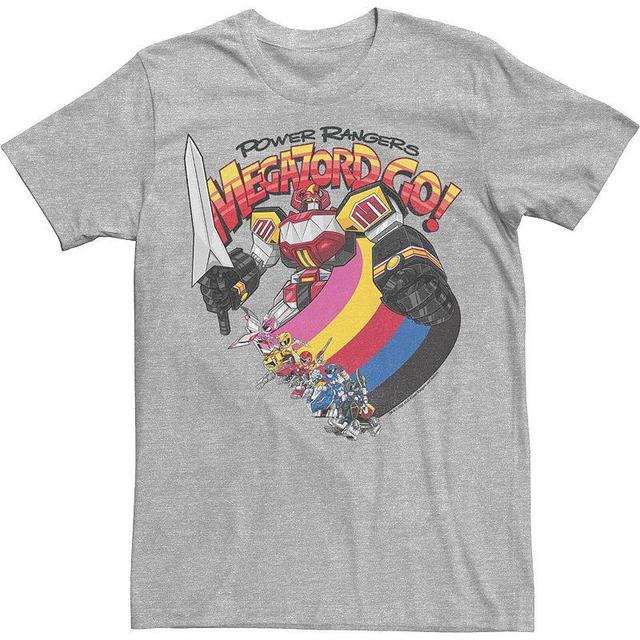 Mens Power Rangers Megazord Go Portrait Tee Athletic Grey Product Image