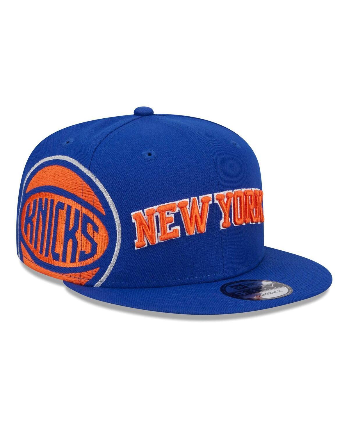 Mens New Era Blue New York Knicks Side Logo 9FIFTY Snapback Hat Product Image