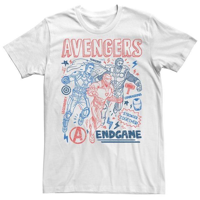 Mens Marvel Avengers Endgame Mightiest Line Art Tee Product Image