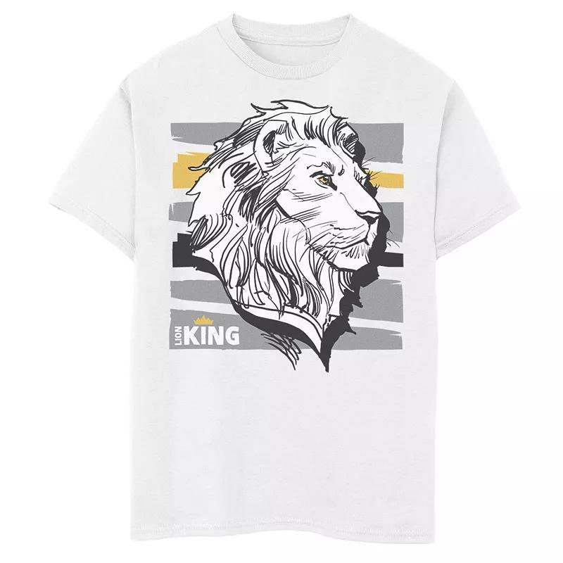 Disneys The Lion King Boys 8-20 Live Action Mufasa Sketched Portrait Graphic Tee, Boys Product Image