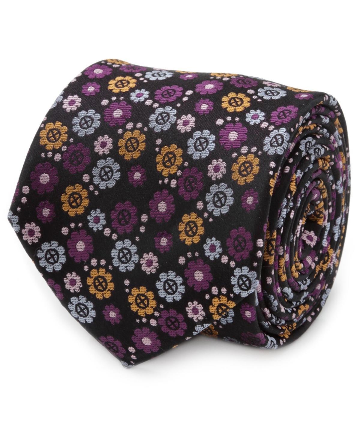 Mens X-Men Floral Silk Tie Product Image