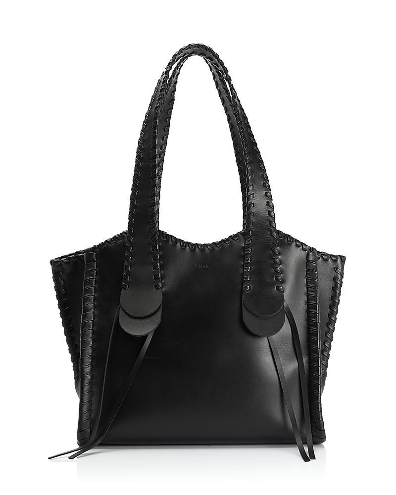 Womens Medium Mony Leather Tote Bag Product Image