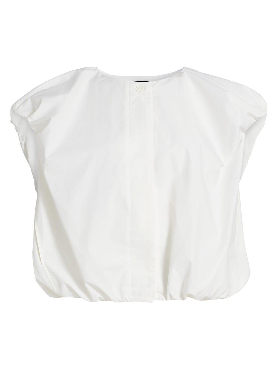 Womens Puff-Sleeve Parachute Blouse product image