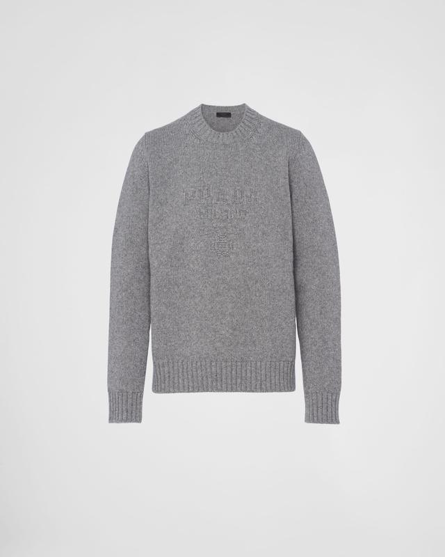 Wool and cashmere crew-neck sweater Product Image