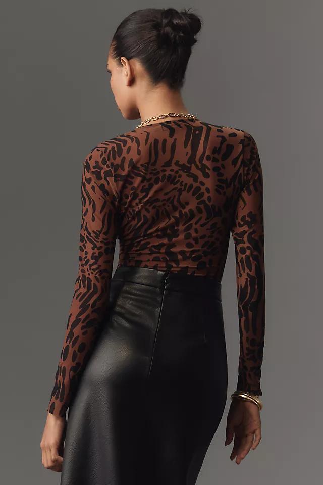 Good American Mesh Leopard Bodysuit Product Image