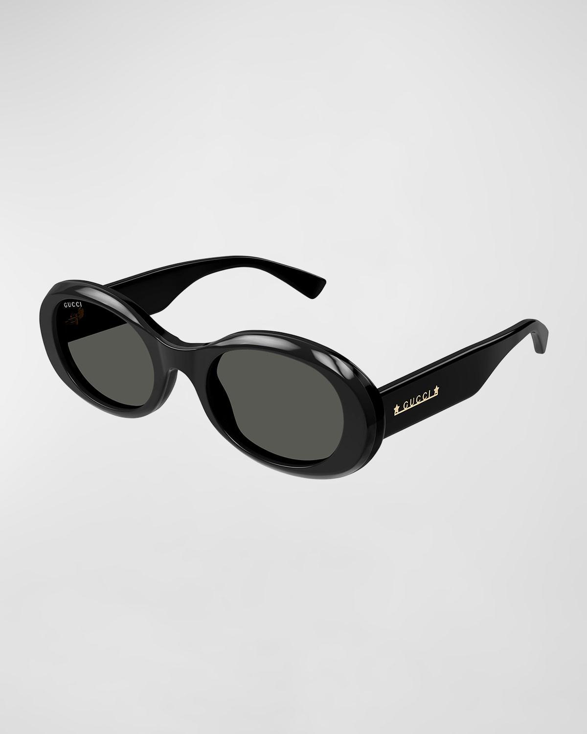 Logo Acetate Oval Sunglasses Product Image