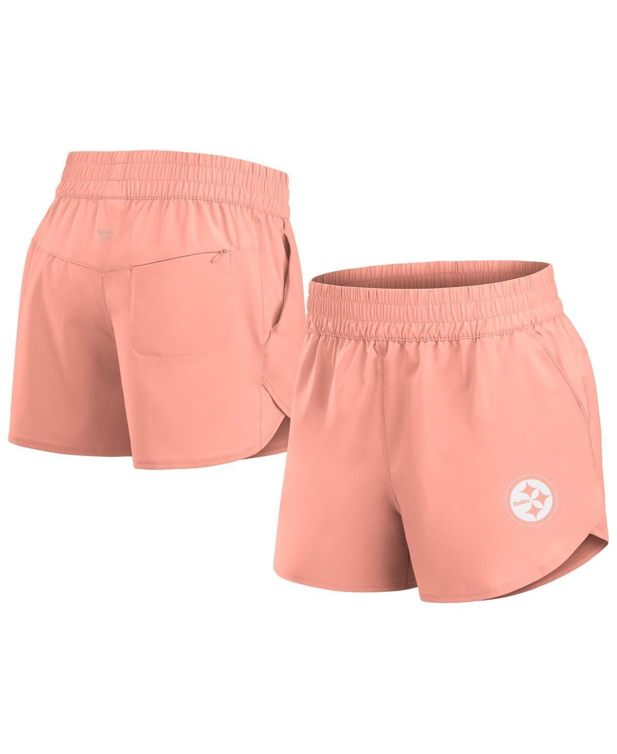 Fanatics Womens Coral Pittsburgh Steelers Front Office Woven Shorts Product Image