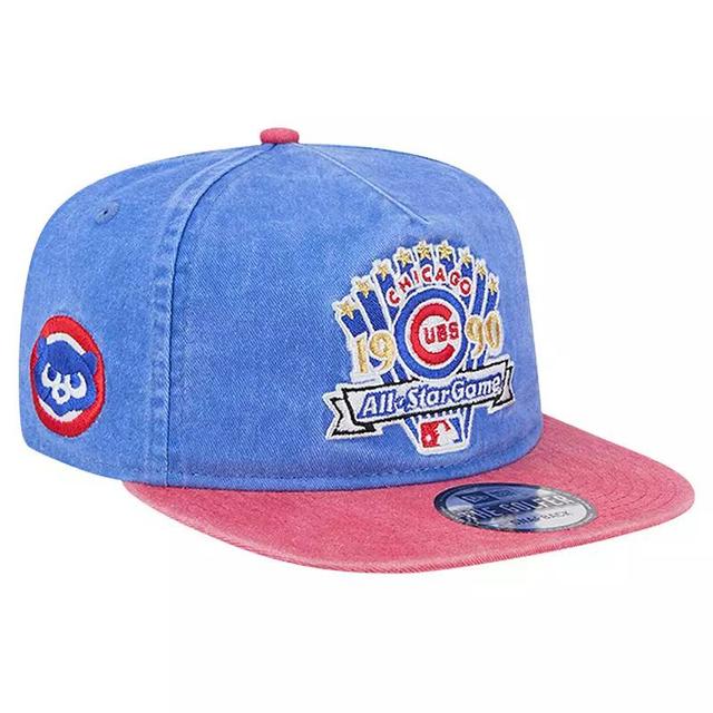 Mens New Era Royal/Red Chicago Cubs 1990 MLB All-Star Game Pigment Dye Golfer Snapback Hat Product Image