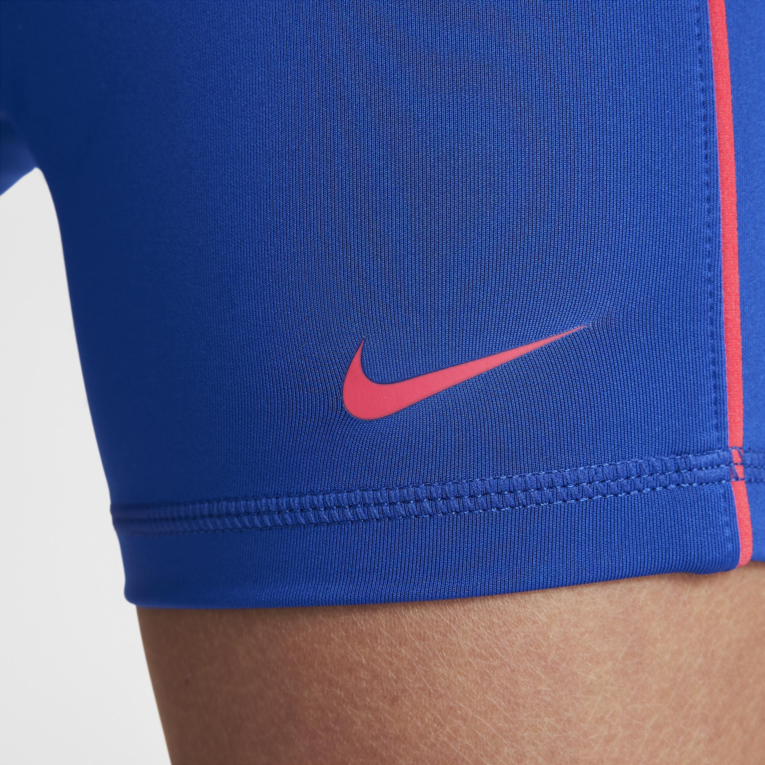 Nike Big Girls Pro Dri-fit Logo-Waistband 3 Shorts - Game Royalaster Pink Product Image