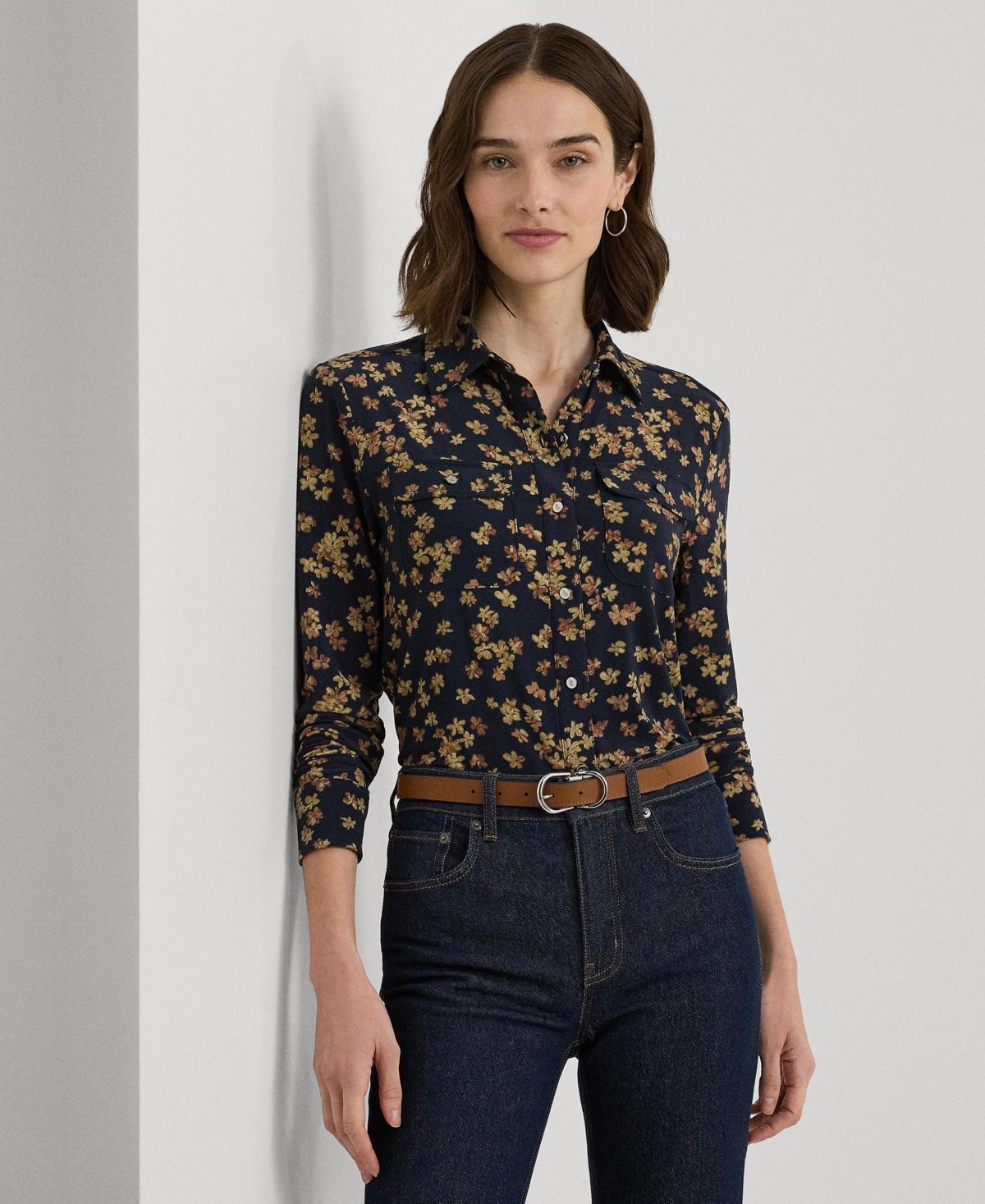 Lauren Ralph Lauren Womens Collared Floral Shirt product image