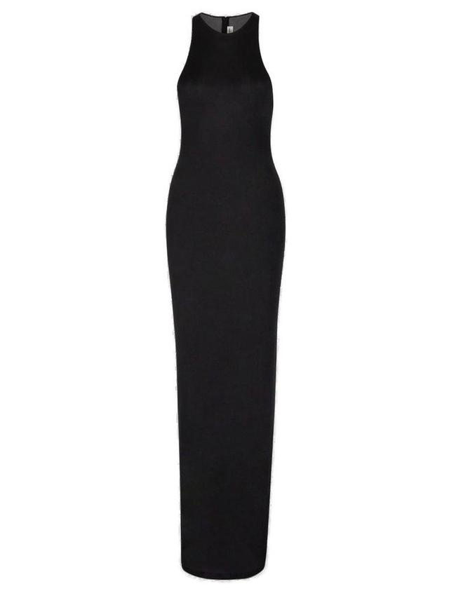 SAINT LAURENT Crewneck Sleeveless Dress In Black Product Image