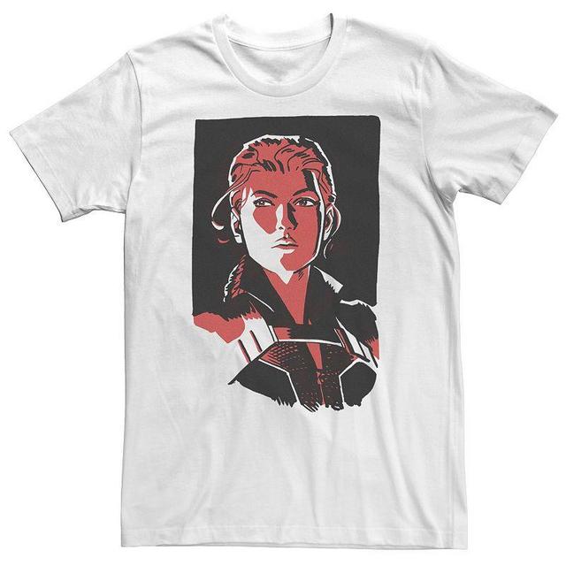 Big & Tall Marvel Black Widow Red Hue Portrait Tee, Mens, Size: 3XL, White Product Image