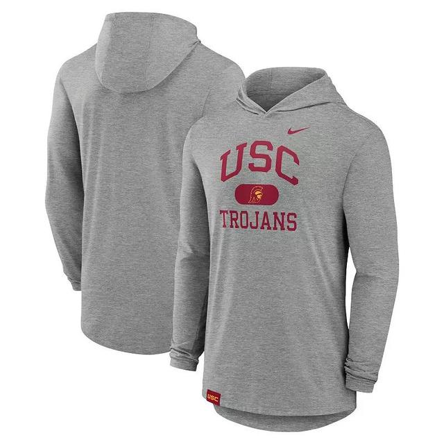 Nike Mens Heather Gray Usc Trojans Blitz Hoodie Long Sleeve T-Shirt Product Image