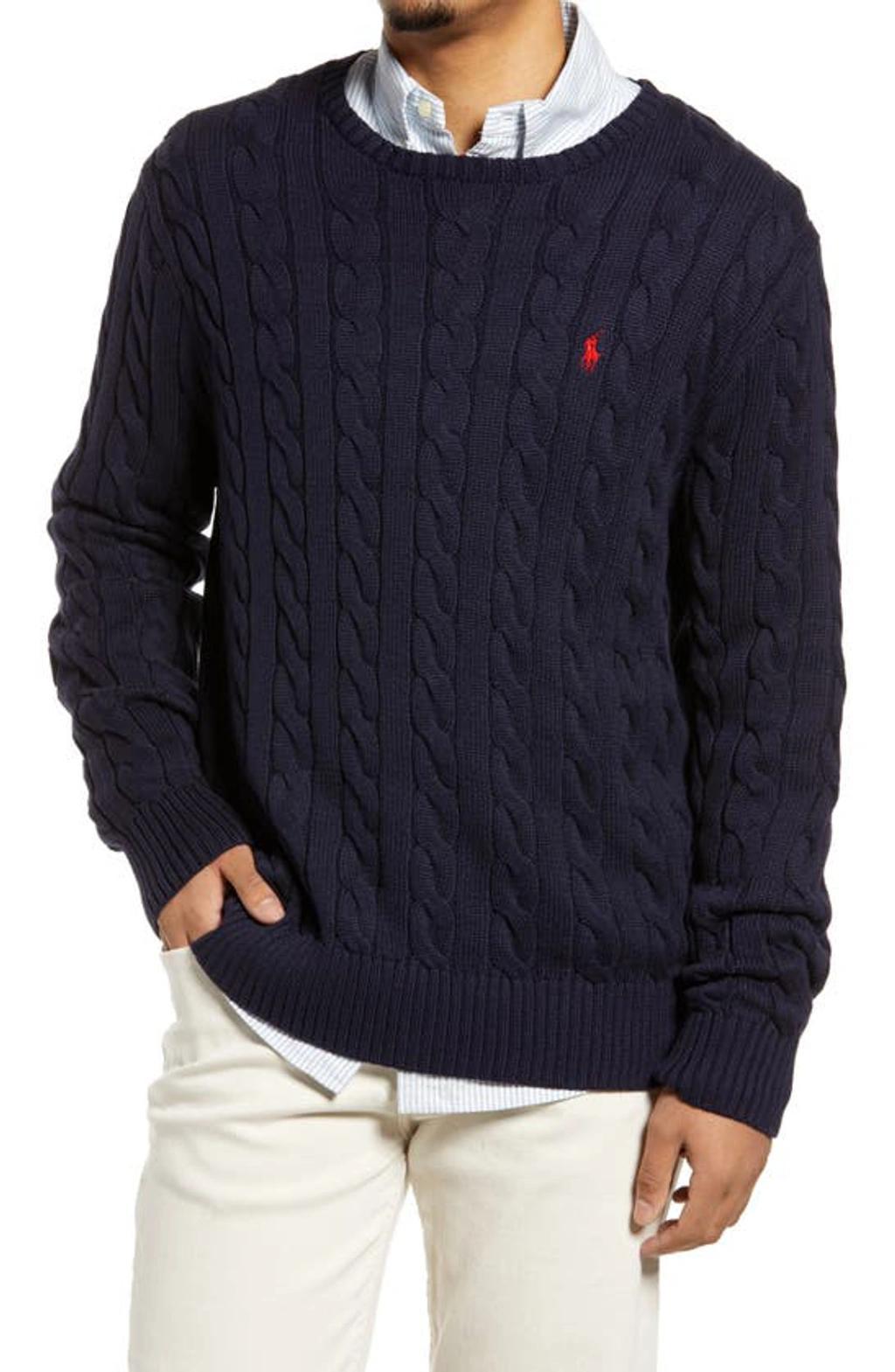 Cotton Sweater In Blue Product Image