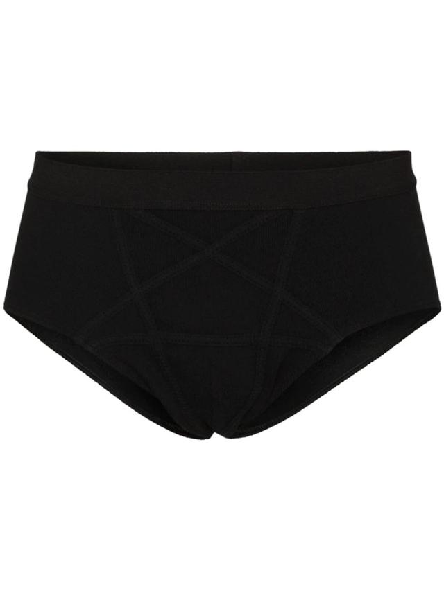 Penta Stitch-embellished Briefs In Black Product Image