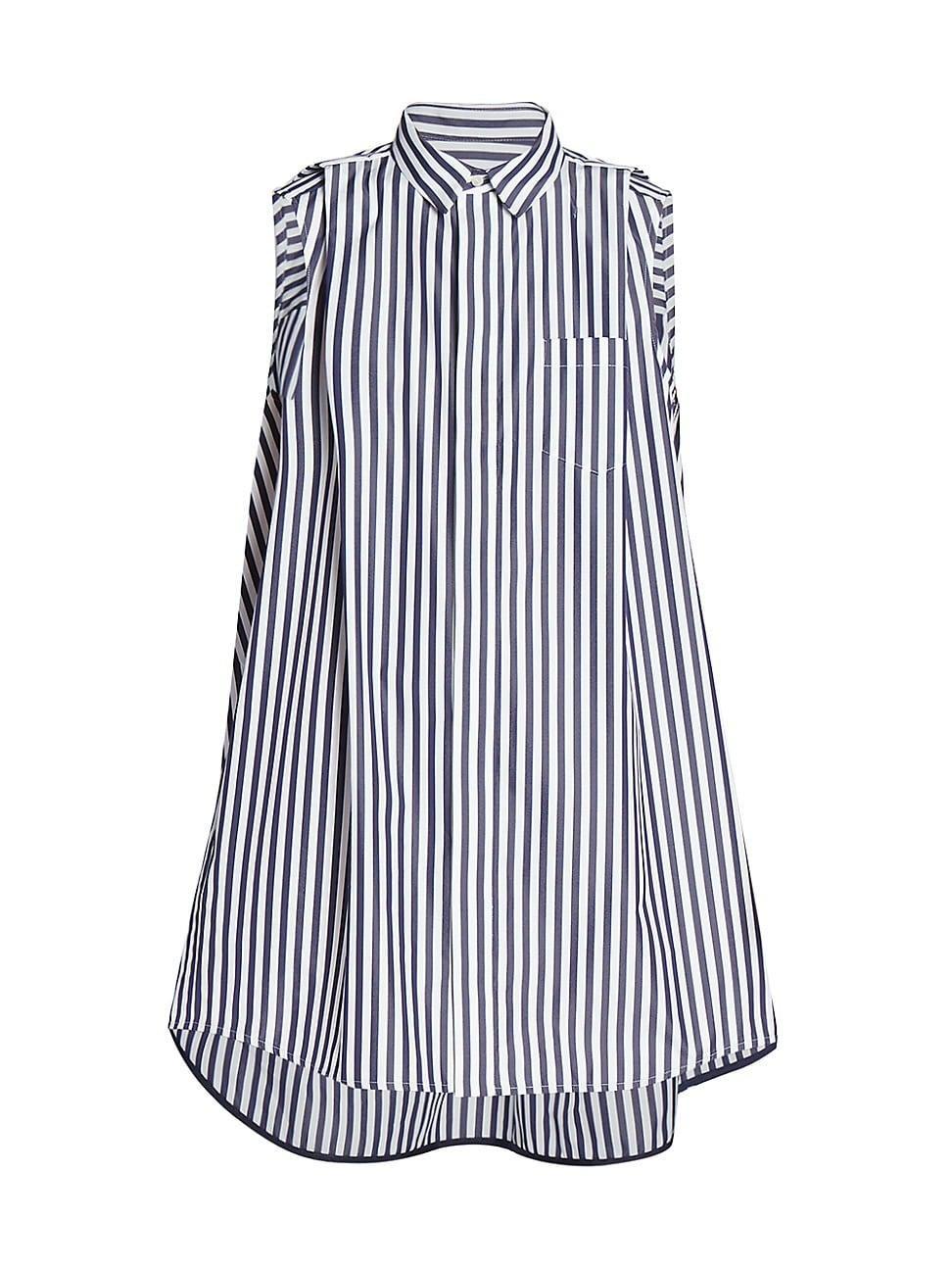 Womens Striped Oversized Shirtdress Product Image