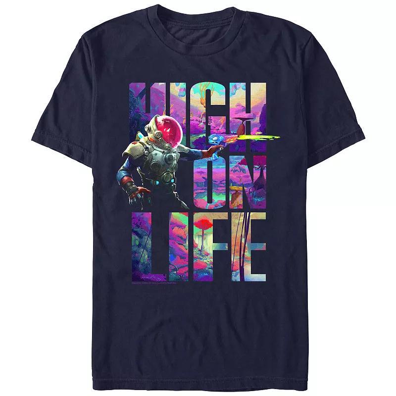 Mens High On Life Scenes Filled Logo Graphic Tee Blue Product Image