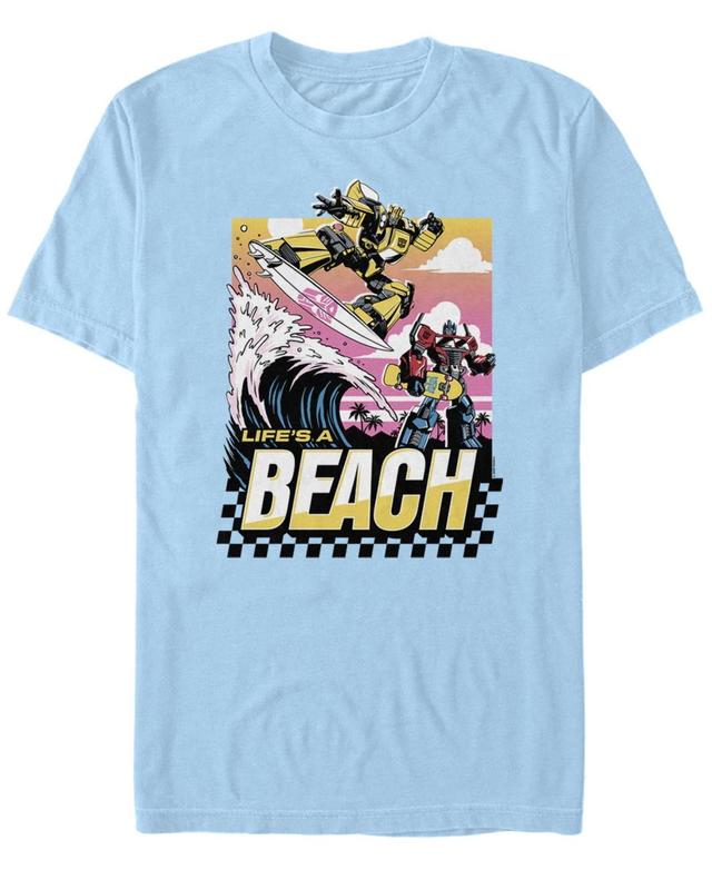 Mens Transformers Beach Day Short Sleeve T-shirt Product Image