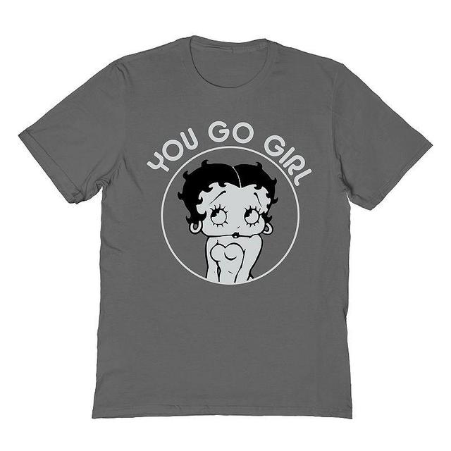 Mens Betty Boop T-Shirt Grey Product Image