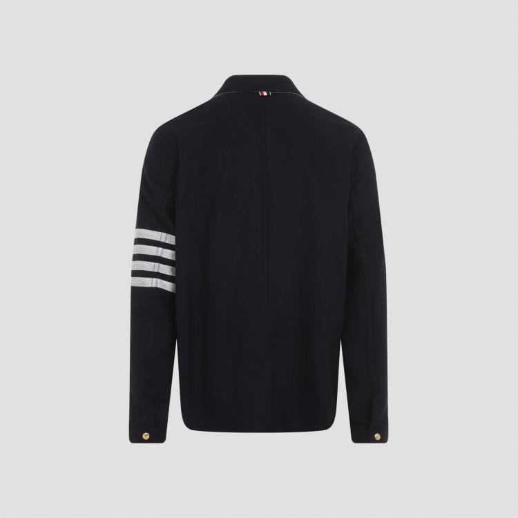 Utility Patch Pocket Jacket In Navy Blue Product Image