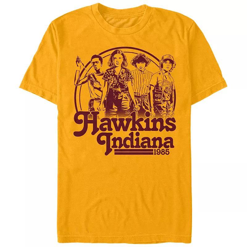 Mens Stranger Things Hawkins Indiana 1985 Graphic Tee Product Image